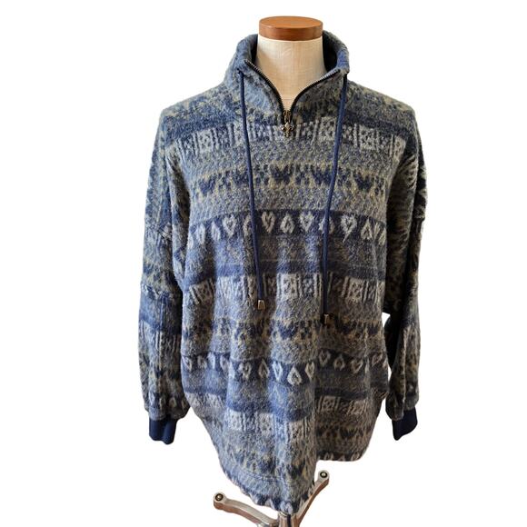 Vintage Y2K  Express French Country fleece jacket L - Picture 1 of 7